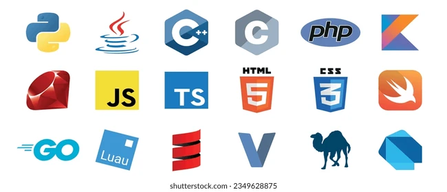 Diferentes lenguajes de programación y tecnologías modernas