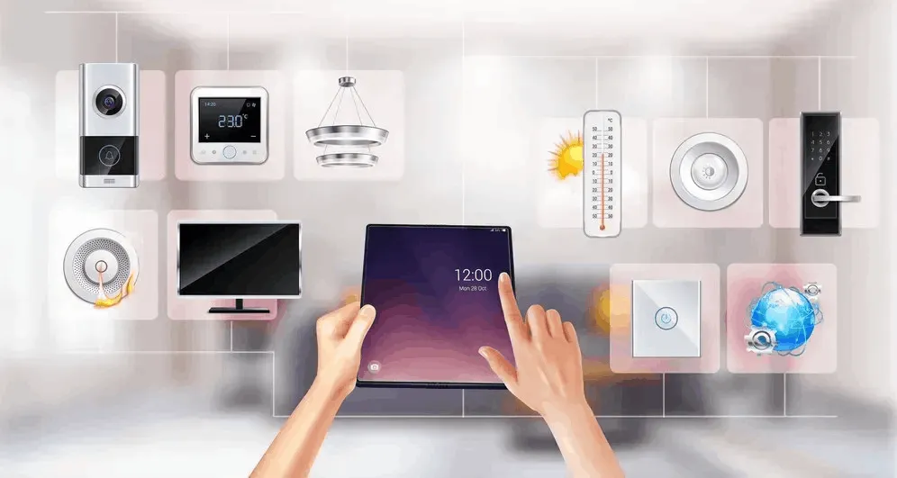 Casa inteligente con dispositivos conectados